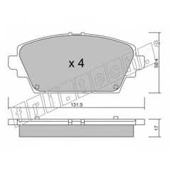 fri.tech. Σετ τακάκια 480.0 ECE, APPROVED