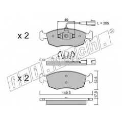 fri.tech. Σετ τακάκια 283.4 ECE, APPROVED