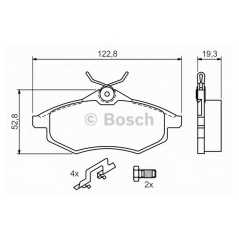 BOSCH Σετ τακάκια 0 986 494 262 C2 (JM_) 2003, C3 I (FC_) 2002