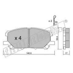 fri.tech. Σετ τακάκια 634.0 ECE, APPROVED