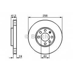 BOSCH Δισκόπλακα 0 986 478 881 BOSCH, OPEL, VAUXHALL, ASTRA, CLASSIC, DTI, TD, DI, CDTI