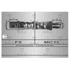 MALO Ελαστικοί σωλήνες φρένων (μαρκούτσια) 8062 AUDI, RENAULT, VW, TDI