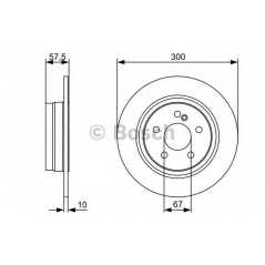 BOSCH Δισκόπλακα 0 986 479 410 CLASS (W204) 2007