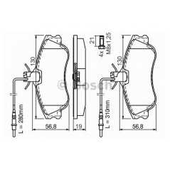 BOSCH Σετ τακάκια 0 986 424 414 BERLINGO (MF) 1996, XSARA (N1) 1997-2005