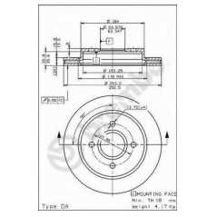 BRECO Δισκόπλακα BS 8096 COUGAR (EC_) 1998-2001, MONDEO I (GBP) 1993-1996, MONDEO II (BAP) 1996-2000