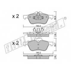 fri.tech. Σετ τακάκια 571.0 ECE, APPROVED