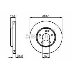 BOSCH Δισκόπλακα 0 986 479 234 CLASS (W169) 2004-2012, CLASS (W245) 2005-2011