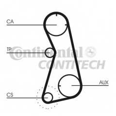 CONTITECH Ιμάντας Χρονισμού CT872 STD 1208 8000, IBIZA II (6K1) 1993-1999, TOLEDO I (1L) 1991-1999, GOLF III (1H1) 1991-1998