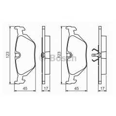 BOSCH Σετ τακάκια 0 986 460 964 3 (E36) 1990-1998, Z3 (E36) 1995-2003