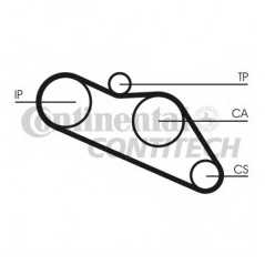 CONTITECH Ιμάντας Χρονισμού CT612 CONTITECH, LAH, CT, BEDFORD, ISUZU, VAUXHALL, TROOPER, UBS, TD