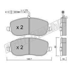 fri.tech. Σετ τακάκια 546.0 ECE, APPROVED