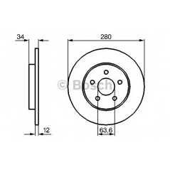 BOSCH Δισκόπλακα 0 986 479 068 C2S 3527, C2S 4973, C2S 5208, C2S 9231, MONDEO III (B5Y) 2000-2007, TYPE (CF1) 2001-2009