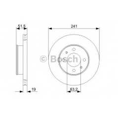 BOSCH Δισκόπλακα 0 986 479 377 51712 2501, 51712 2506, EXCEL II (LC) 2000-2005