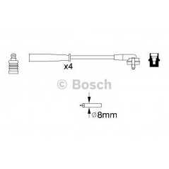 BOSCH Μπουζοκαλώδια & Εξαρτήματα Σύνδεσης 0 986 356 887 SAE