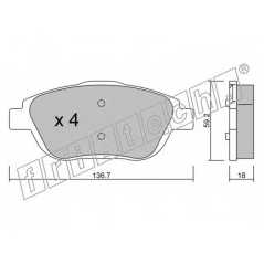 fri.tech. Σετ τακάκια 869.0 ECE, APPROVED