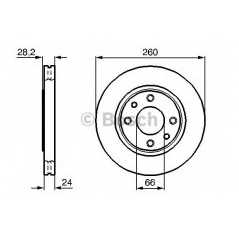 BOSCH Δισκόπλακα 0 986 478 830 406 (8B) 1995-2005