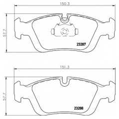 HELLA PAGID Σετ τακάκια 8DB 355 008-741 3 (E36) 1990-1998, 3 (E46) 1998-2005, Z3 (E36) 1995-2003, Z4 (E85) 2003, ROADSTER 1996