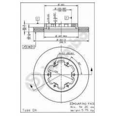 BRECO Δισκόπλακα BS 8153 PICK UP (720) 1980-1986, PICK UP (D21) 1985-1998