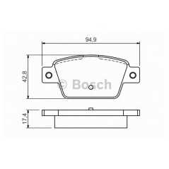 BOSCH Σετ τακάκια 0 986 494 536 BOSCH, ALFA, ROMEO, FIAT, LANCIA