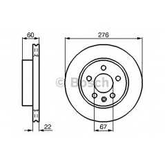 BOSCH Δισκόπλακα 0 986 478 861 BOSCH, MERCEDES, BENZ, CLASS, CDI, TD, VITO