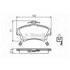 BOSCH Σετ τακάκια 0 986 424 541 CARISMA (DA_) 1995-2006, S40 I (VS) 1995-2003