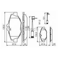 BOSCH Σετ τακάκια 0 986 494 285 CLASS (W211) 2002-2009