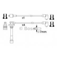 BOSCH Μπουζοκαλώδια & Εξαρτήματα Σύνδεσης 0 986 357 197 DIN, SAE