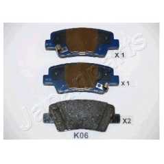 JAPANPARTS Σετ τακάκια PP-K06AF CARENS IV 2013, RIO III (UB) 2011, SOUL (AM) 2009, KORANDO 2010