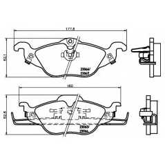 HELLA PAGID Σετ τακάκια 8DB 355 008-571 HELLA, PAGID, OPEL, ASTRA, DTI, TD, DI, CDTI, WVA