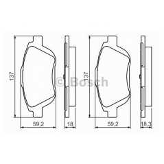 BOSCH Σετ τακάκια 0 986 494 438 C3 II 2009, DS3 2009, 2008 2013