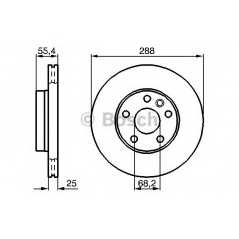 BOSCH Δισκόπλακα 0 986 478 893 95VWX 1125, GALAXY (WGR) 1995-2006