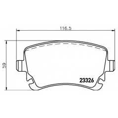 HELLA PAGID Σετ τακάκια 8DB 355 010-971 A8 (4E_) 2002-2010