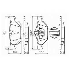 BOSCH Σετ τακάκια 0 986 494 272 1 (E81) 2004-2012, 1 (E87) 2003-2012, 3 (E90) 2005-2011, X1 (E84) 2009