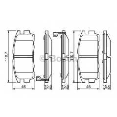 BOSCH Σετ τακάκια 0 986 494 251 ANTARA 2006