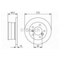 BOSCH Δισκόπλακα 0 986 478 433 CLASS (W461) 1990, CLASS (W463) 1989