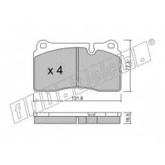 fri.tech. Σετ τακάκια 711.0 ECE, APPROVED