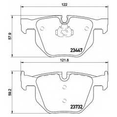 HELLA PAGID Σετ τακάκια 8DB 355 013-941 X5 (E70) 2007-2012, X5 (F15) 2012