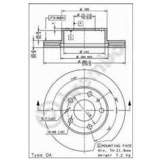 BRECO Δισκόπλακα BS 8165 CITROEN, FIAT, JUMPER, TD, TDI, HDI, DT, DUCATO, JTD, CAT