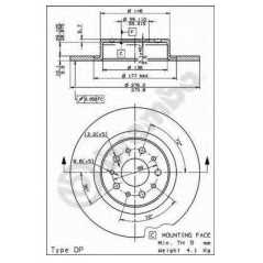 BRECO Δισκόπλακα BS 7604 147 (937) 2000-2010, 156 (932) 1997-2005, GT (937) 2003-2010