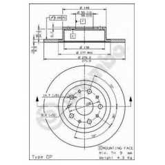 BRECO Δισκόπλακα BS 7507 166 (936) 1998-2007, KAPPA (838A) 1994-2001, KAPPA SW (838B) 1996-2001