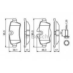 BOSCH Σετ τακάκια 0 986 494 242 MINI (R56) 2006, MINI CLUBMAN (R55) 2007, MINI CLUBVAN (R55) 2012