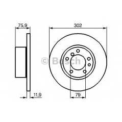 BOSCH Δισκόπλακα 0 986 478 319 5 (E34) 1987-1995