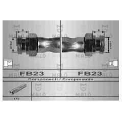 MALO Ελαστικοί σωλήνες φρένων (μαρκούτσια) 8626 XSARA (N1) 1997-2005, ZX (N2) 1991-1997