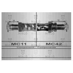 MALO Ελαστικοί σωλήνες φρένων (μαρκούτσια) 8607 PUMA (EC_) 1997-2002