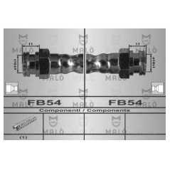 MALO Ελαστικοί σωλήνες φρένων (μαρκούτσια) 80515 TRAJET (FO) 2000-2008
