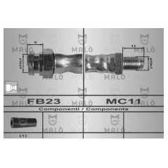 MALO Ελαστικοί σωλήνες φρένων (μαρκούτσια) 80181 CROMA (194) 2005