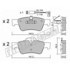 fri.tech. Σετ τακάκια 584.1W ECE, APPROVED