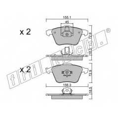 fri.tech. Σετ τακάκια 565.3 ECE, APPROVED