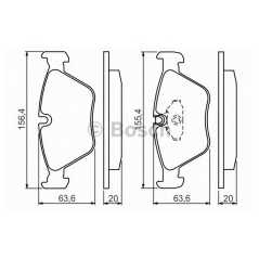 BOSCH Σετ τακάκια 0 986 494 007 5 (E39) 1995-2003