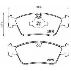 HELLA PAGID Σετ τακάκια 8DB 355 011-281 1 (E87) 2003-2012, 3 (E90) 2005-2011